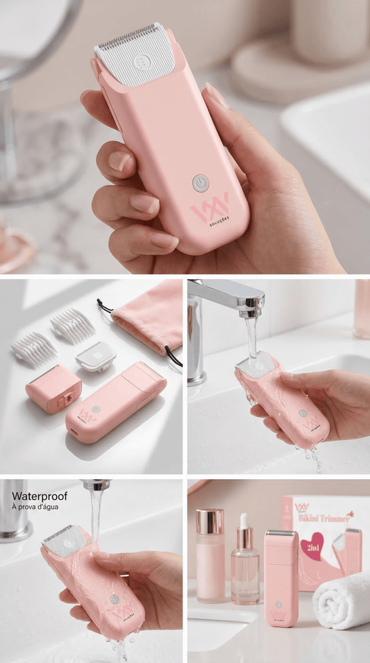 VXV Kit 2 em 1 Depilador Feminino IPX7 - Cerâmica Pro - VXV